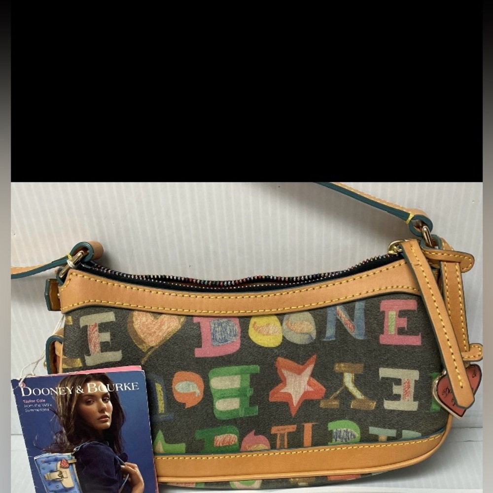 Y2K NWT Dooney & Bourke Mini Top Zip Shoulder Bag - Multicolor